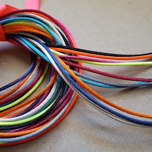 Cordon au mètre couleur au choix queue de rat pour réaliser de jolis colliers ou bracelets MIF Made in France