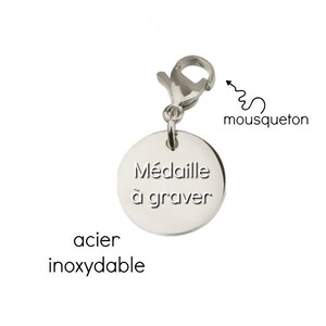 Pendentif Médaille En Acier Inoxydable Gravé « Jane Birkin » - Forme Rectangle Argenté - Neuf Avec étiquettes