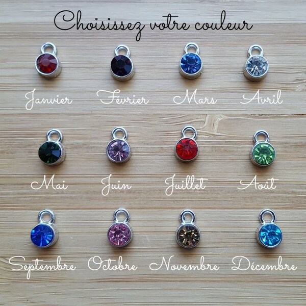 1 Pendant 6 x 10 mm birthstone month birthstone choice