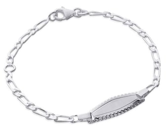 Gourmette Armband in Silber für Kinder 16 cm mit eingraviertem Vornamen 61958135