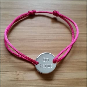 15 mm 2 holes round medal Bracelet custom engraved silver jewelry 925/000