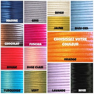 Cord by the meter, color of your choice, rat tail to make pretty necklaces or bracelets image 2