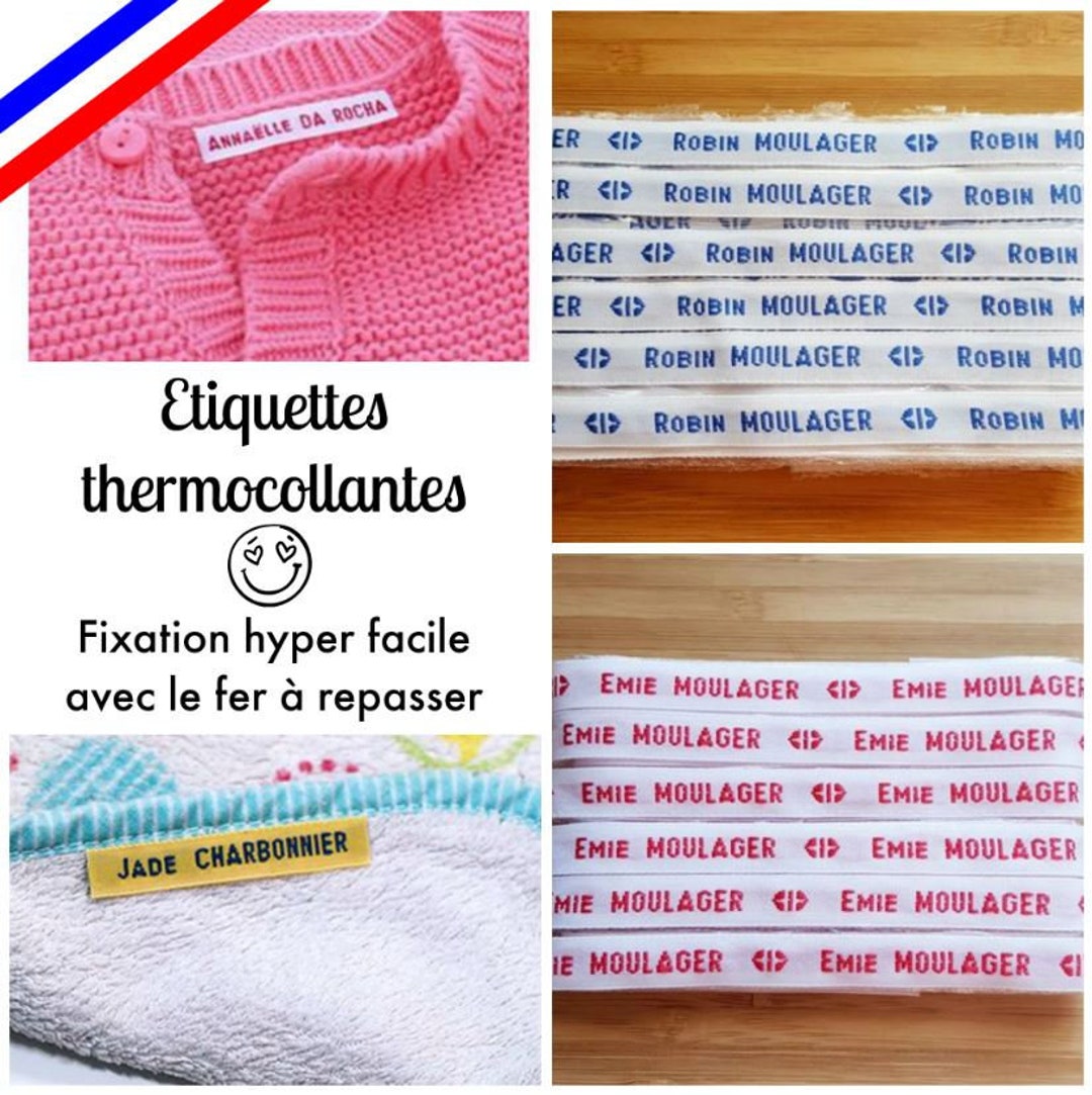 Étiquettes thermocollantes pour les vêtements - Multi-personnalisations