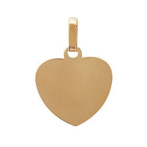 Gold-plated heart pendant to engrave 22 x 20 mm with or without engraving