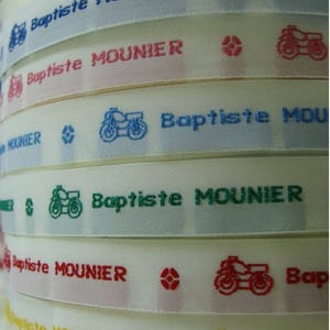 Set di etichette personalizzate con nome tessute da 15 mm da cucire