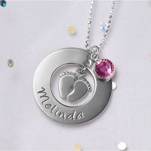 Birthstone 6 mm pendant birthstone color of the month of your choice image 2