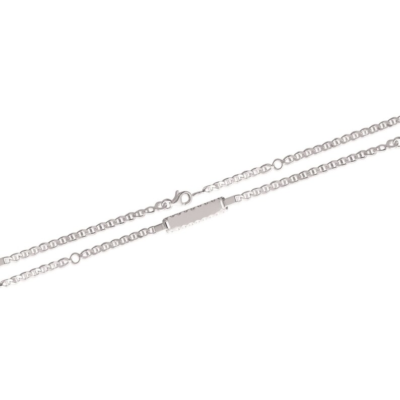 Gourmette Bracelet en argent pour enfant 16 cm avec prénom gravé image 4