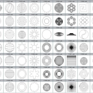 Your drawing geometry round square engraving to choose from pictured