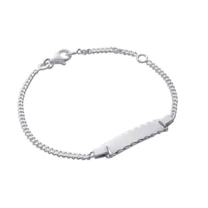Gourmette Silver bracelet for children 16 cm with engraved first name image 1