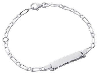 Bordstein-Armband in Silber für Kind mit schweren Namen 61858135 16 cm