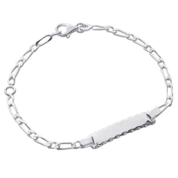 Gourmette Bracelet  en argent pour enfant 16 cm avec prénom gravé 61858135