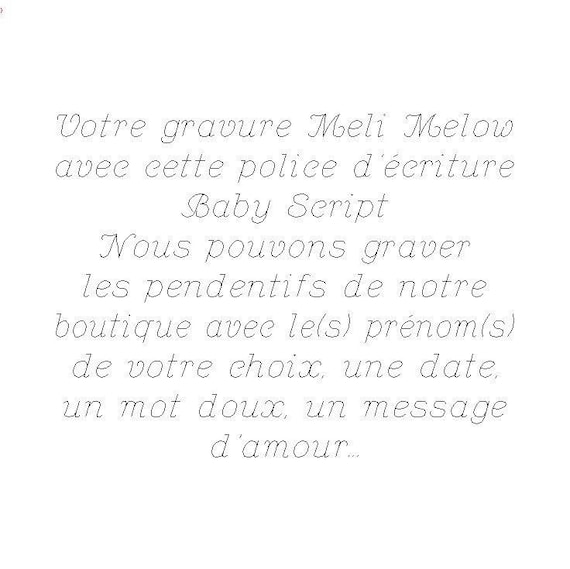 Votre Gravure Police D Ecriture Baby Script Etsy France