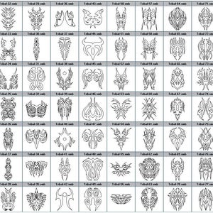Tribal design engraving to choose from pictured