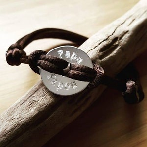 Pulsera de 20 mm nudos personalizado grabado plata 2 nudos