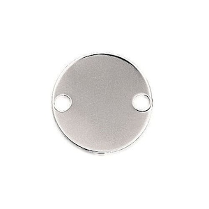 Engraving pendant • connector 20 mm medal 2 holes • silver 925/000 • custom jewel with or without engraving