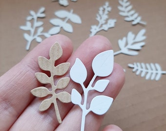 36 feuilles en papier • papercut • papier découpé • carterie scrapbooking diy • kraft • arbre plante végétal nature