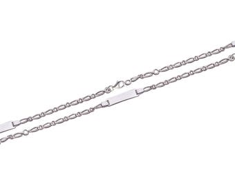 Bordstein-Armband in Silber für Kind mit schweren Namen 61658135 16 cm