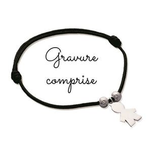 Bracelet garçon en argent 925/000 2 perles bijou personnalisé gravé avec le prénom de votre choix image 3