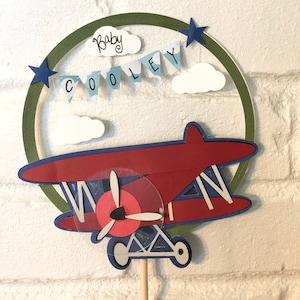 Airplane Baby shower cake topper