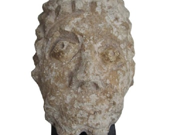 Ancient Greek head statue