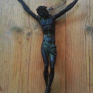 JESUS CHRISTUS STATUE, Kruzifix, Bronze Statue, antike Jesus Statue, religiöse bemerkenswerte handgefertigte Jesus Bronze Statue