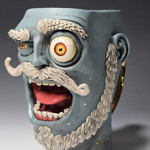 Porcelain Monster Mug by Oscar Yaquian, Holds 18 Fluid Ounces - Etsy