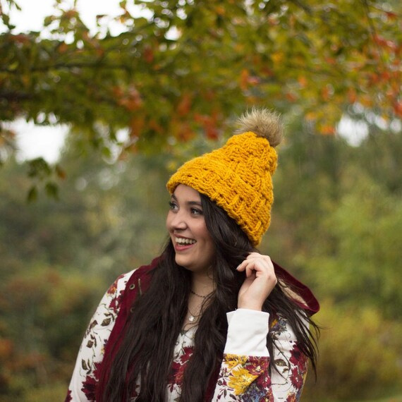 womens mustard hat