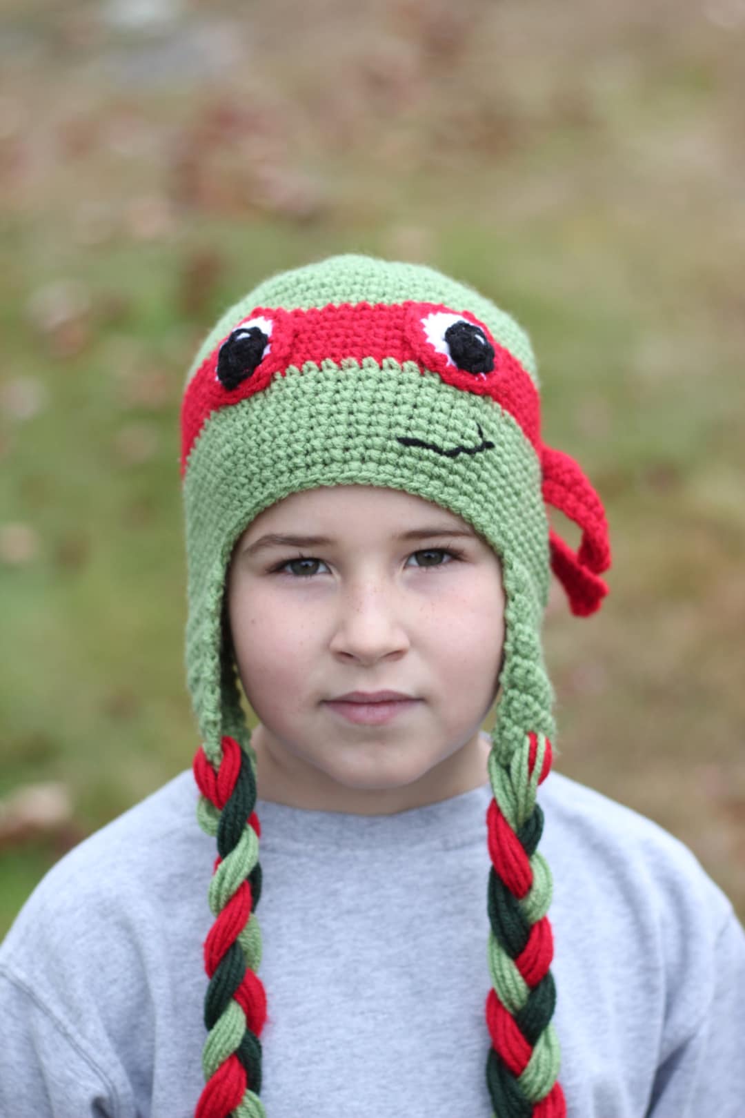 Ninja Turtle Inspired Crocheted Hat/ Boys Winter Hat/ Kids Winter