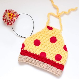 Pizza crop top/ pizza shirt/ pizza top/ pizza gift/ pom pom headband/ pizza headband