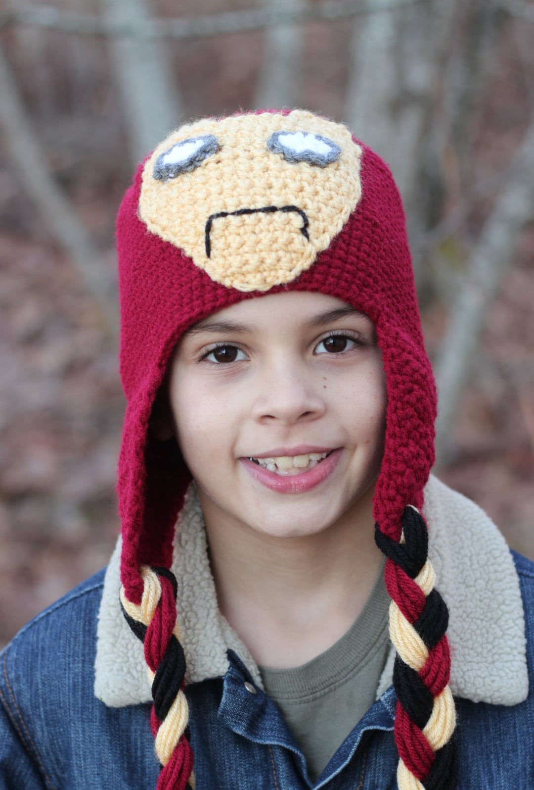 Crochet Toddler Superman Hat Crocheted Superhero Hat/ Boys Winter - Main Image
