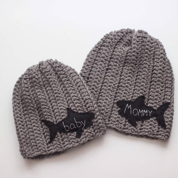 Baby Shark Hats/ Mommy Shark Hat/ Mommy and Me Hats/ Shark Etsy
