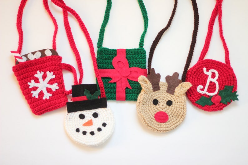 Christmas Purses/ Girls Purses/ Reindeer Purse/ Snowman Purse/ Etsy