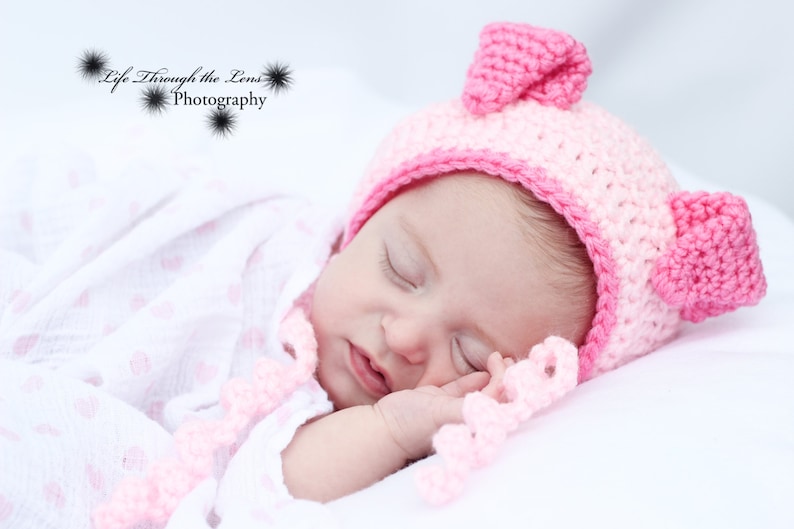 Piggy pig newborn Baby outfit set hat Halloween Costume baby shower photo prop