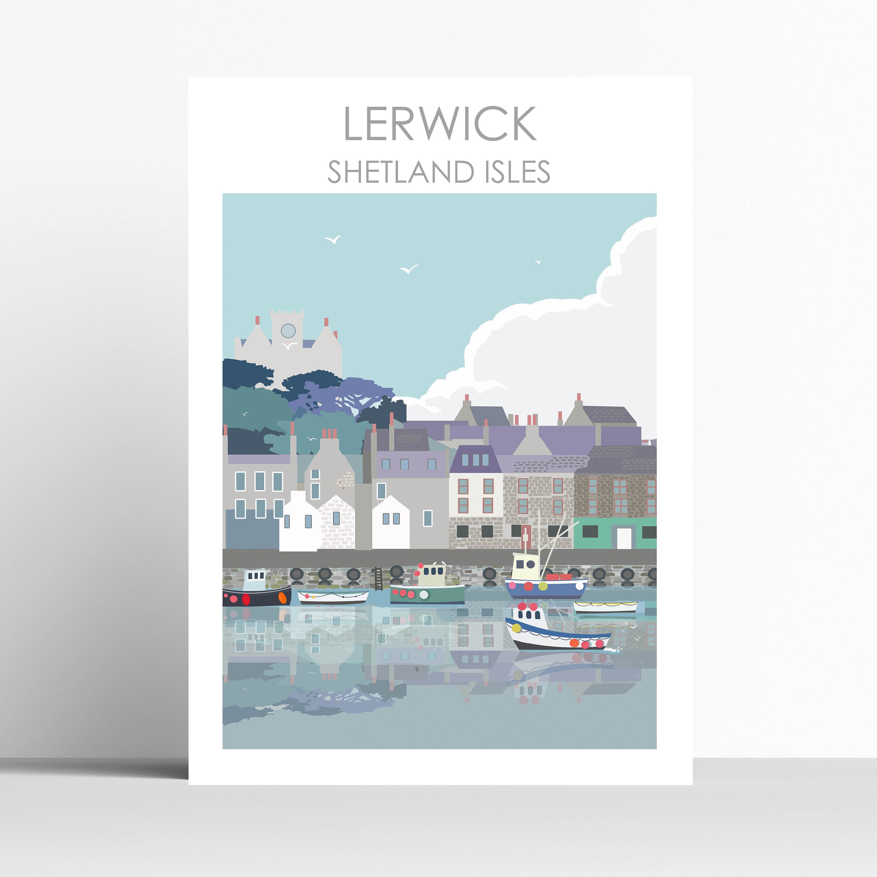 Lerwick Shetland Islands Scotland Art Print travel print/ -  Portugal