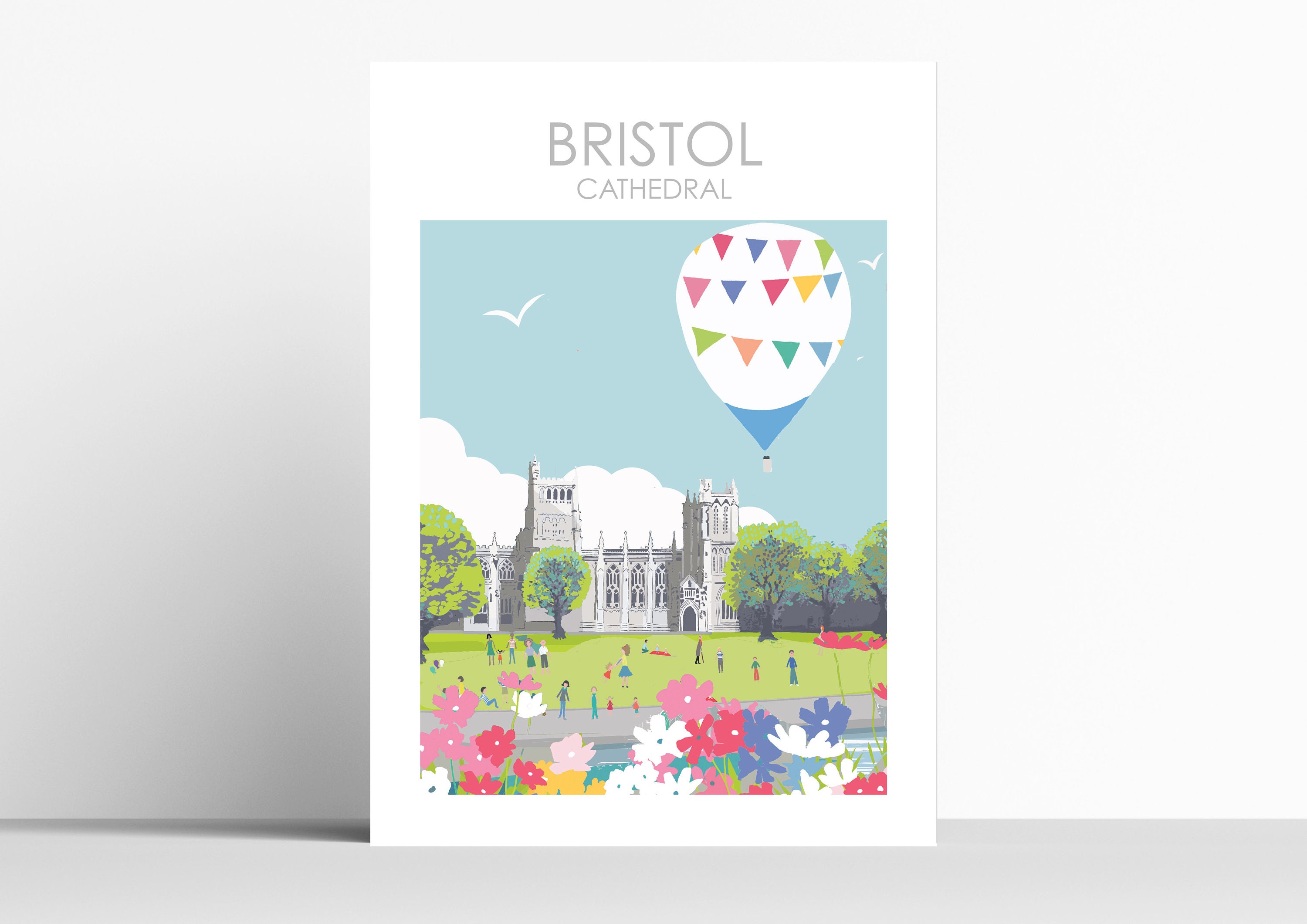 BRISTOL CATHEDRAL COLLEGE groene kunst print | Etsy