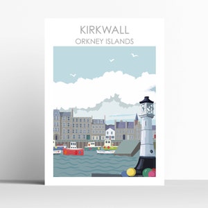 Kirkwall Orkney Islands Scotland  Art Print,  travel print/ poster, gift idea