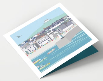 ST IVES ISLAND Greeting Card Blank Fine Art Thank You Birthday Art CardWedding PLace Card