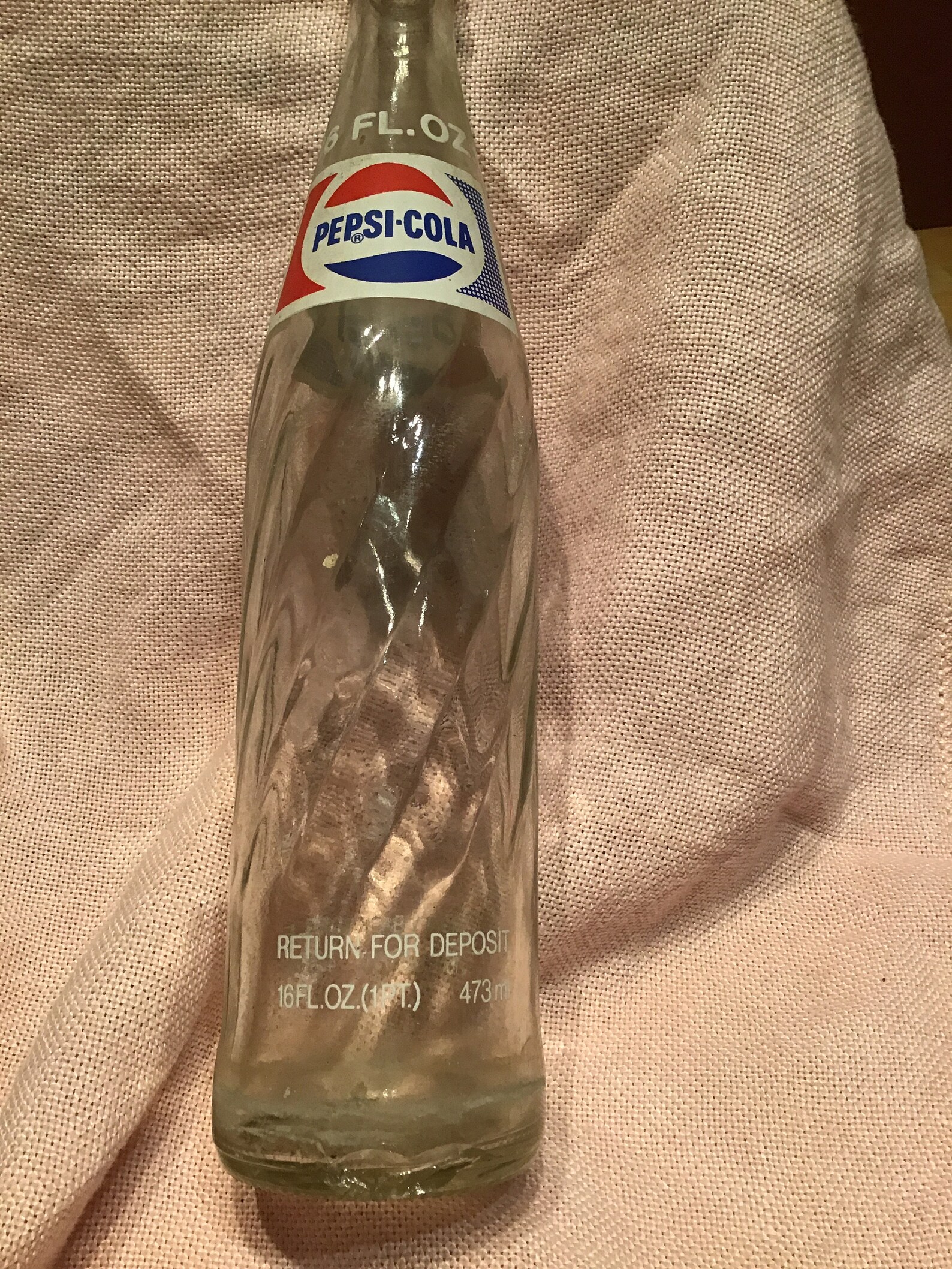 Vintage 16 oz Glass Pepsi Bottle Etsy