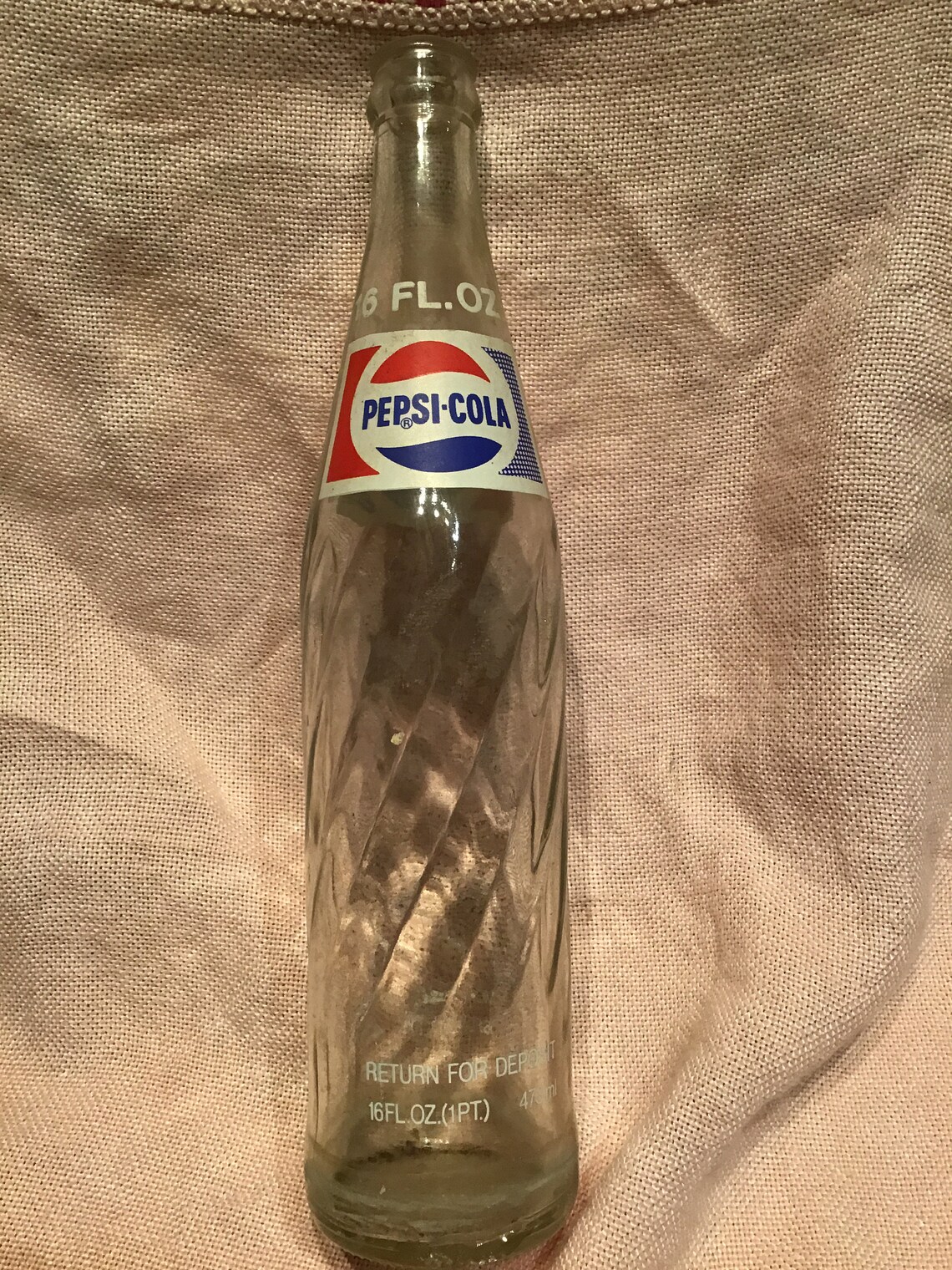Vintage 16 oz Glass Pepsi Bottle Etsy