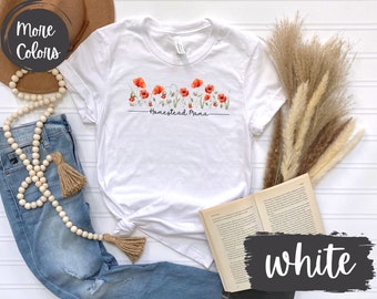 Homecreate Mama T-Shirt: Blumenmohnblumen, Farmleben-T-Shirt