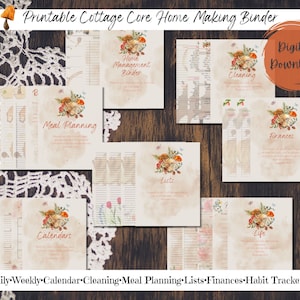 Cottagecore Homemaking Binder: Christian Planner, Daily & Weekly (PDF)