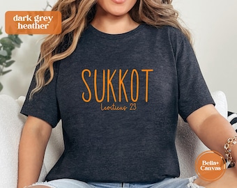 Camiseta de Sucot: Naranja 2025, Ropa para la observancia de la Torá, Fiestas Bíblicas, Levítico 23