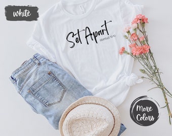 Set Apart Hebreos 10:10 Camiseta, Camisa Cristiana de la Torá, Use su Testigo, Jesús Yeshua, Regalo, Observante de la Torá, Ropa basada en la fe
