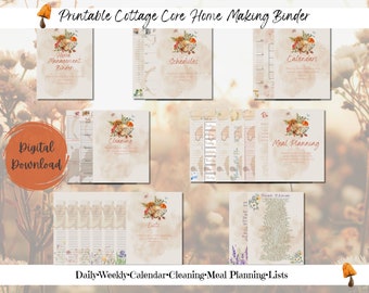 Cottagecore Home Making Binder: Planner, Lists, Recipes (Digital Download)