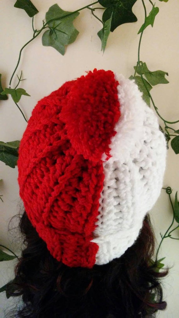 red and white winter hat