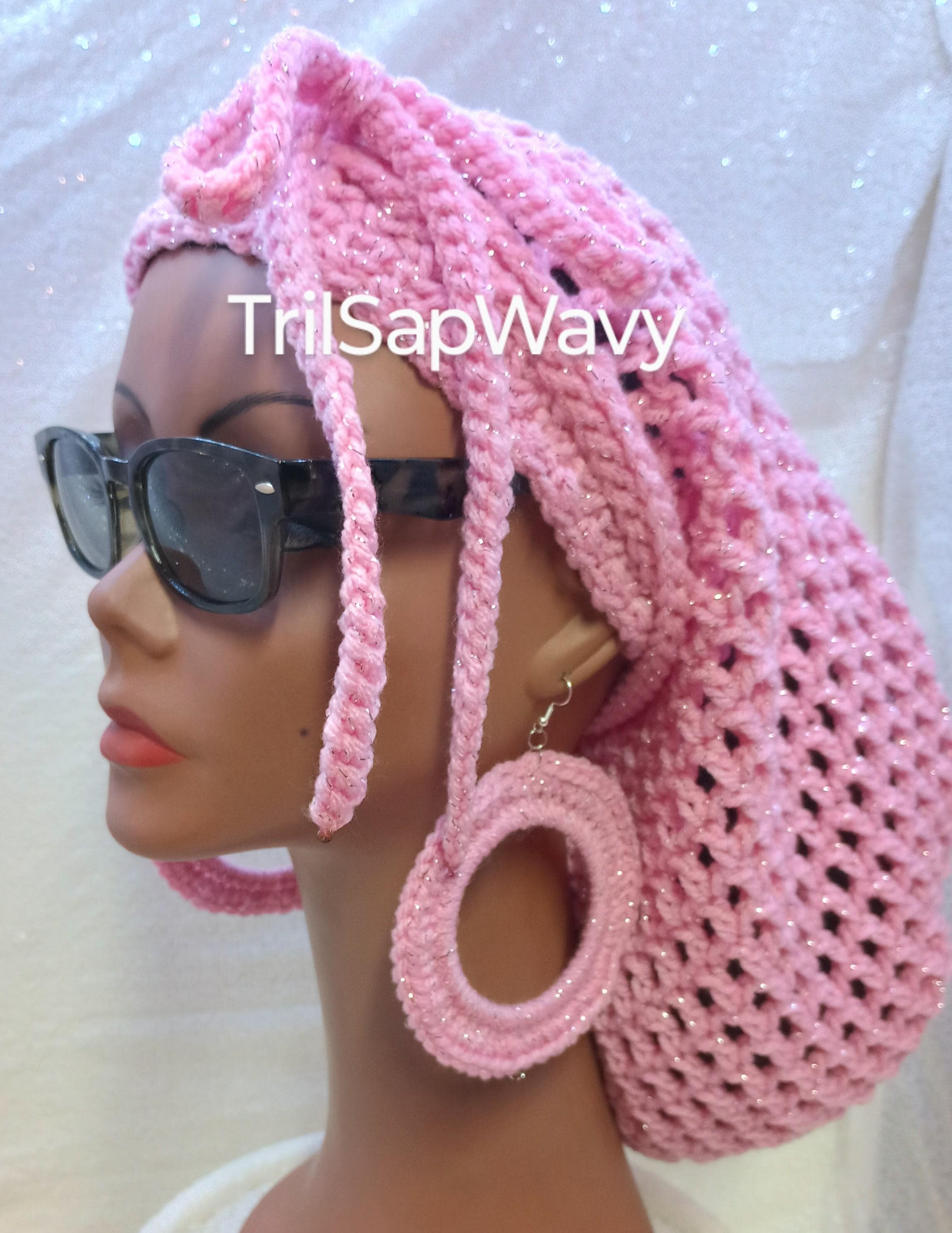 Pattern Only - Crochet Dreadloc Mesh Hat, PDF digital download