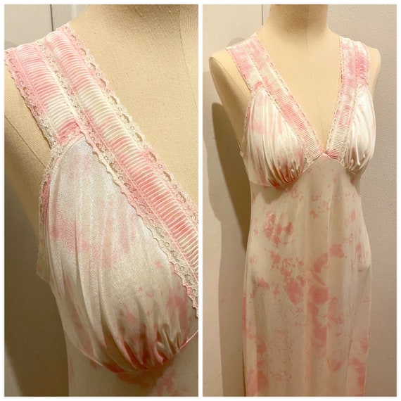 70s Maxi Tie Dye Maxi Slip Dress