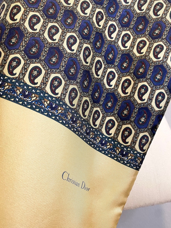 70s DIOR Silk/wool Scarf - Silk With Soft Wool Backing - Etsy