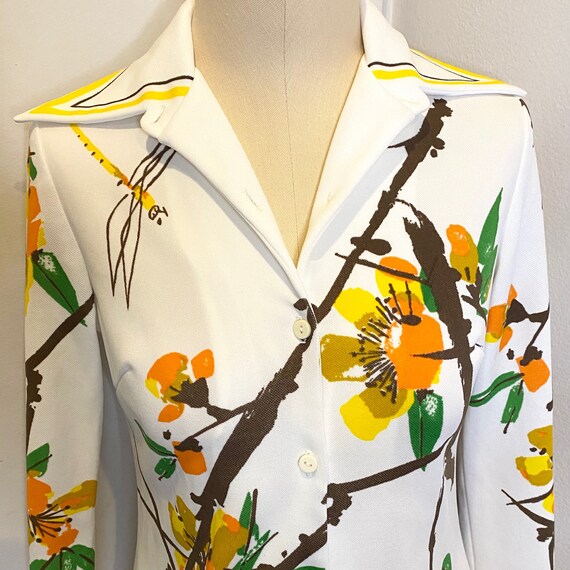 70s VERA Floral Button Up Top