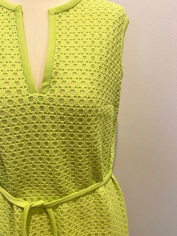 60s Lime Green Eyelet Dress Gem